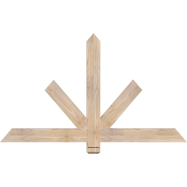 Ekena Millwork Kennewick Smooth Timber Gable Bracket, Douglas Fir, 48"W x 28"H x 1 1/2"D x 3 1/2"F, 14/12 Pitch GBW048X28X0204KEN00SDF - main